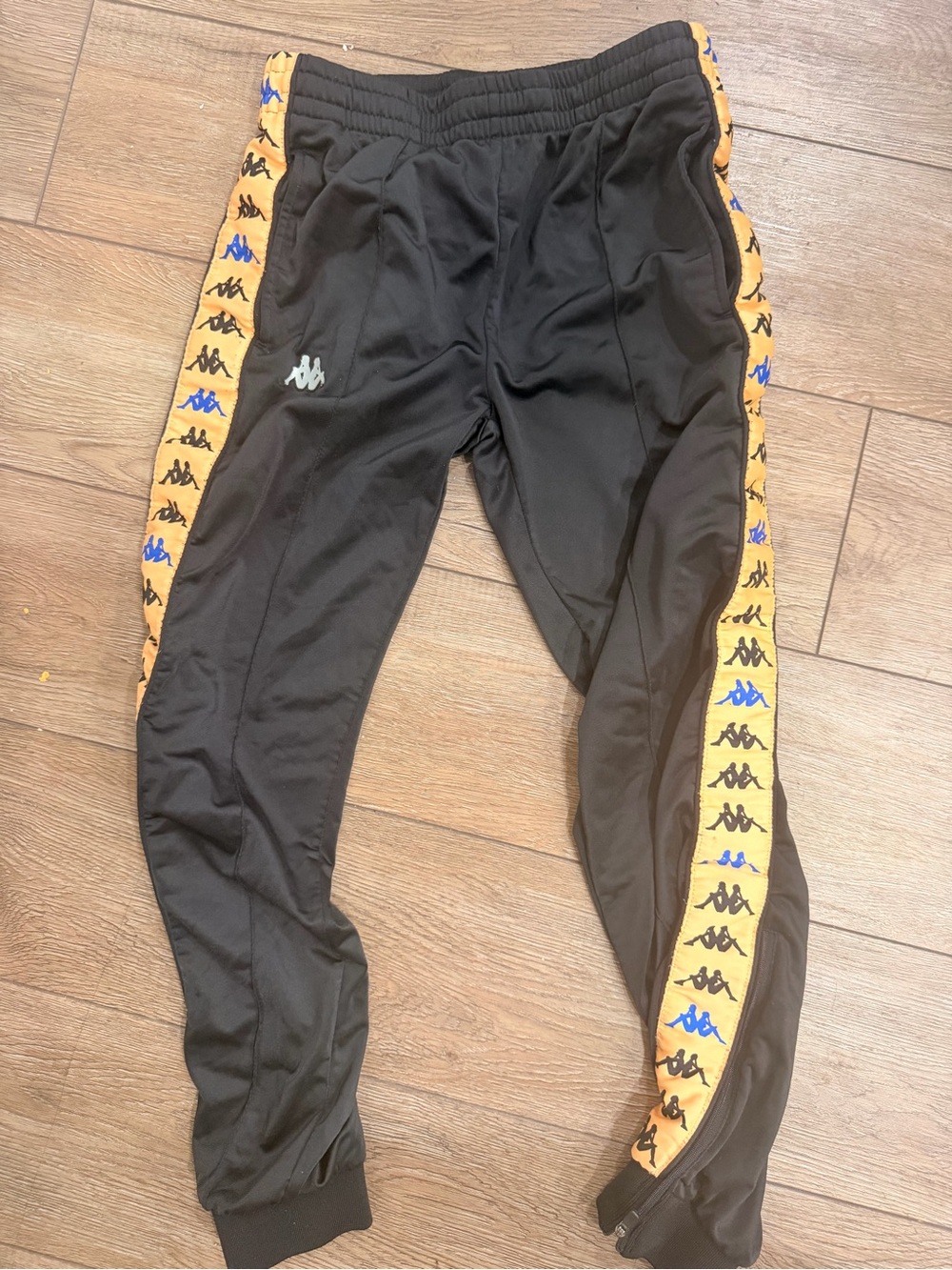 Kappa Black Joggers with Logo Tape